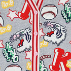 Girls Grey Varsity Tiger Logo Cardigan, 1, hi-res