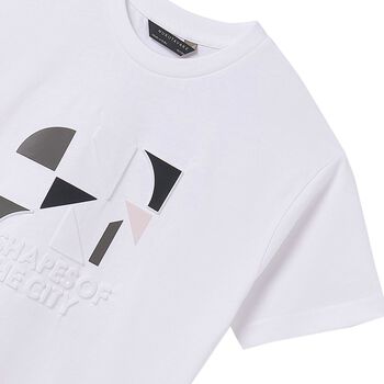 Boys White Cotton T-Shirt