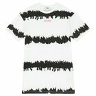 Girls White Logo Dress, 1, hi-res