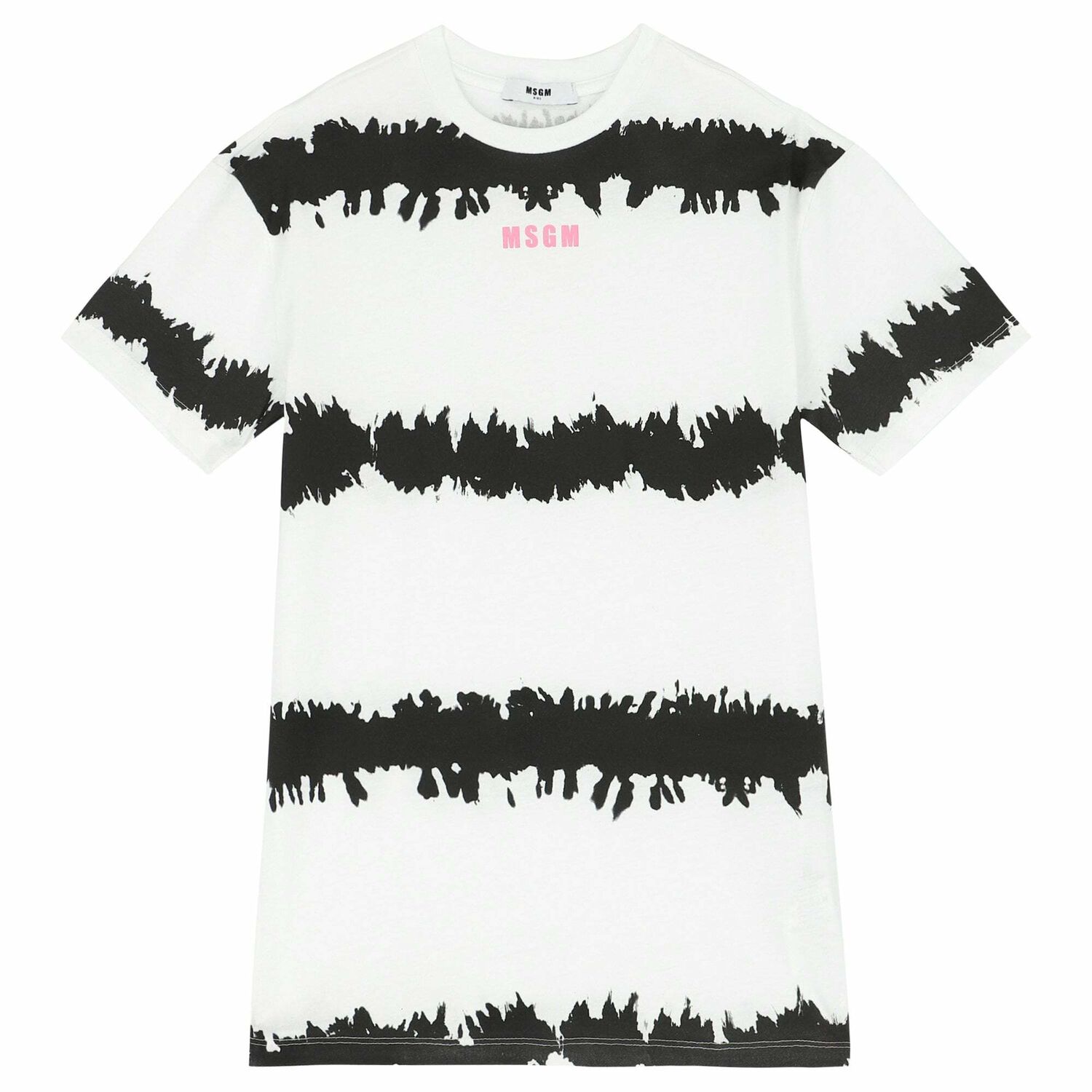 Girls White Logo Dress, 1, hi-res