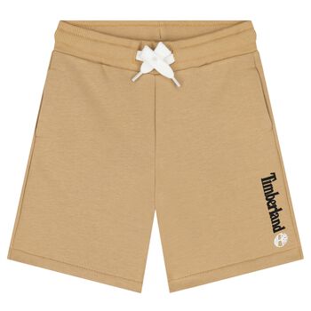 Boys Beige Logo Shorts