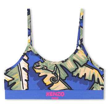 Girls Blue & Green Jungle Bikini