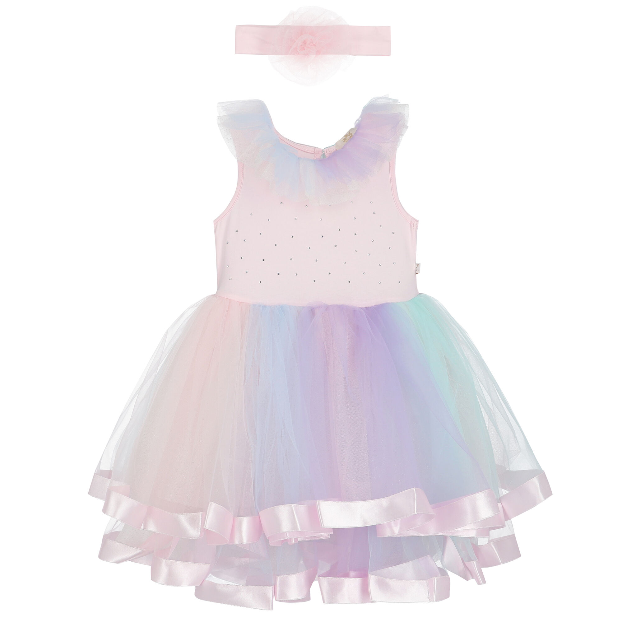 Pastel rainbow tulle hot sale dress