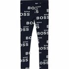 Girls Navy Logo Leggings, 1, hi-res