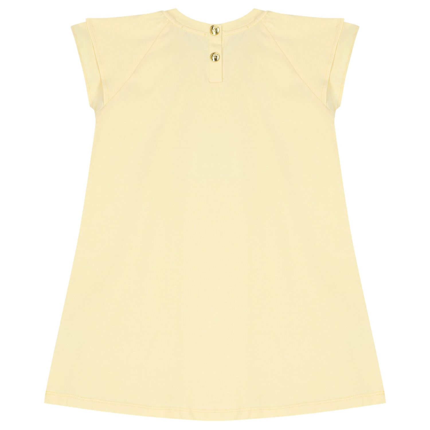 Girls Yellow Logo Dress, 1, hi-res