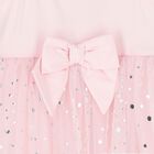 Baby Girls Pink Bow Tulle Dress Set, 1, hi-res
