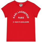 Girls Red Logo T-Shirt, 3, hi-res