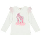 Girls Ivory & Pink Tulle Skirt Set, 1, hi-res