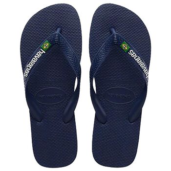 Navy Logo Flip Flops