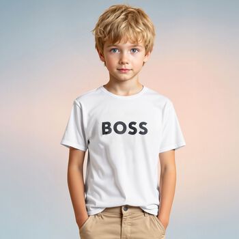 Boys White Logo T-Shirt