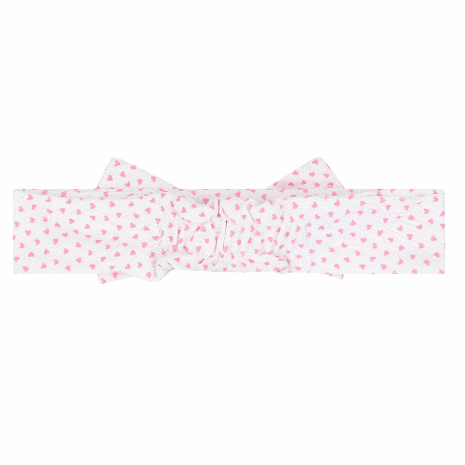 Baby Girls White & Pink Heart Headband, 1, hi-res