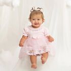 Baby Girls Pink Lace Dress Set, 1, hi-res