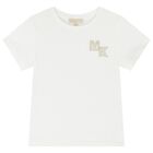 Girls Ivory Logo T-Shirt, 1, hi-res