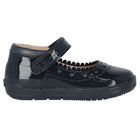 Girls Navy Blue Patent First Walker Shoes, 1, hi-res