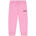 Younger Girls Pink Logo Tracksuit, 1, hi-res