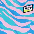 Girls Blue & Pink Logo Swimsuit, 1, hi-res