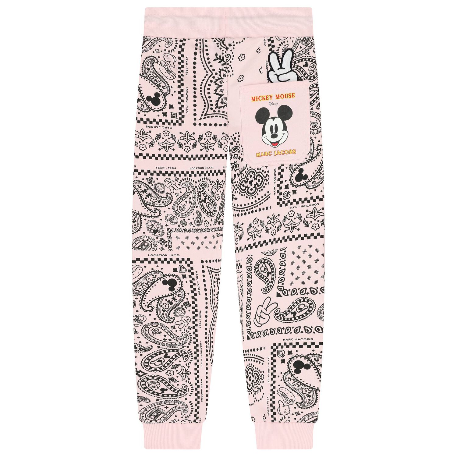 Girls Pink Bandana Disney Joggers, 1, hi-res