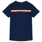 Boys Navy Blue Logo T-Shirt, 1, hi-res