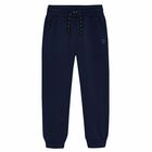 Boys Navy Logo Joggers, 1, hi-res