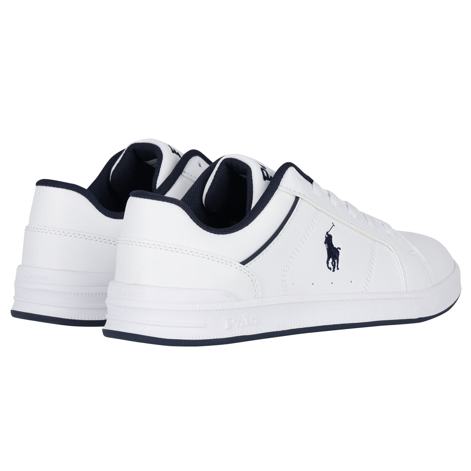 Boys White Logo Trainers, 1, hi-res