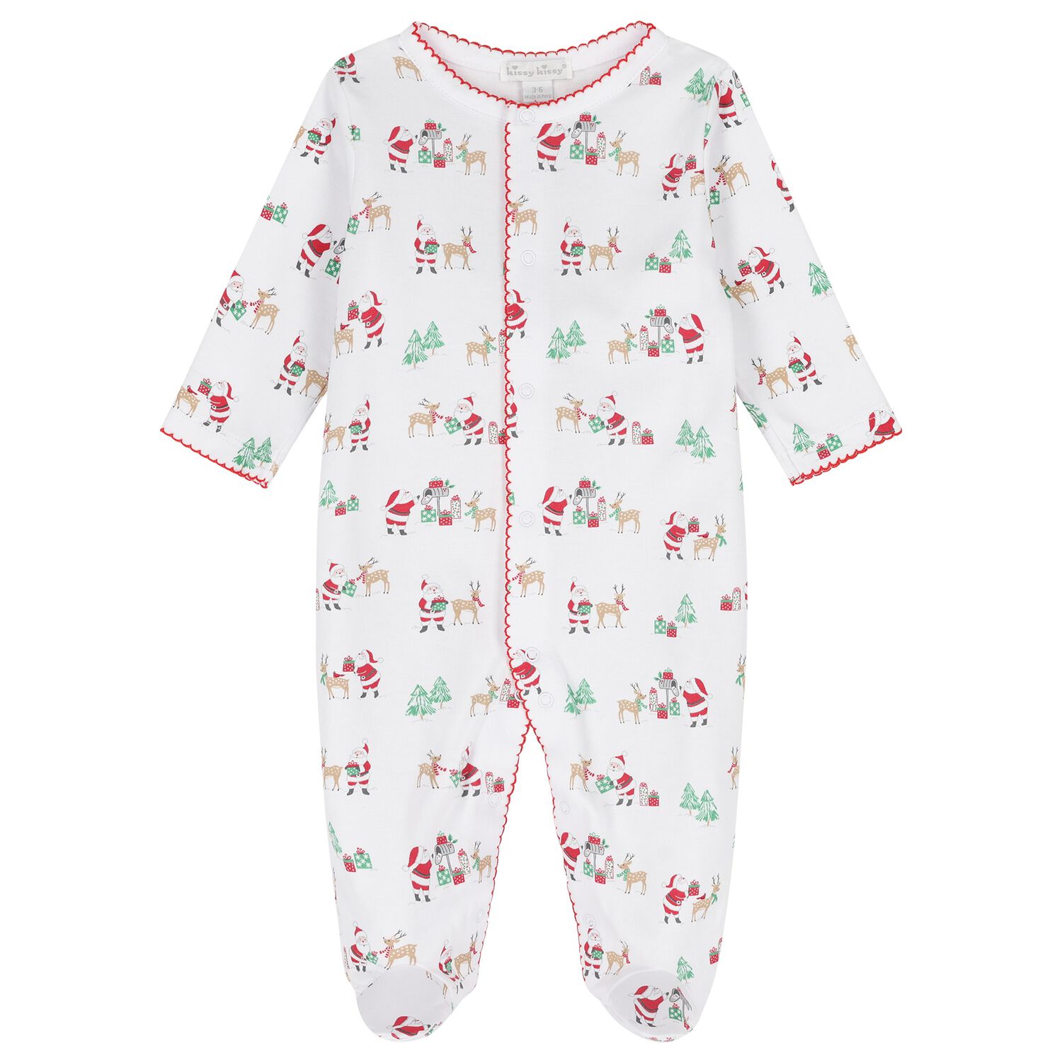 White North Pole Reindeer Babygrow, 1, hi-res