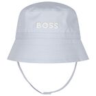 Baby Boys Blue Logo Hat, 1, hi-res
