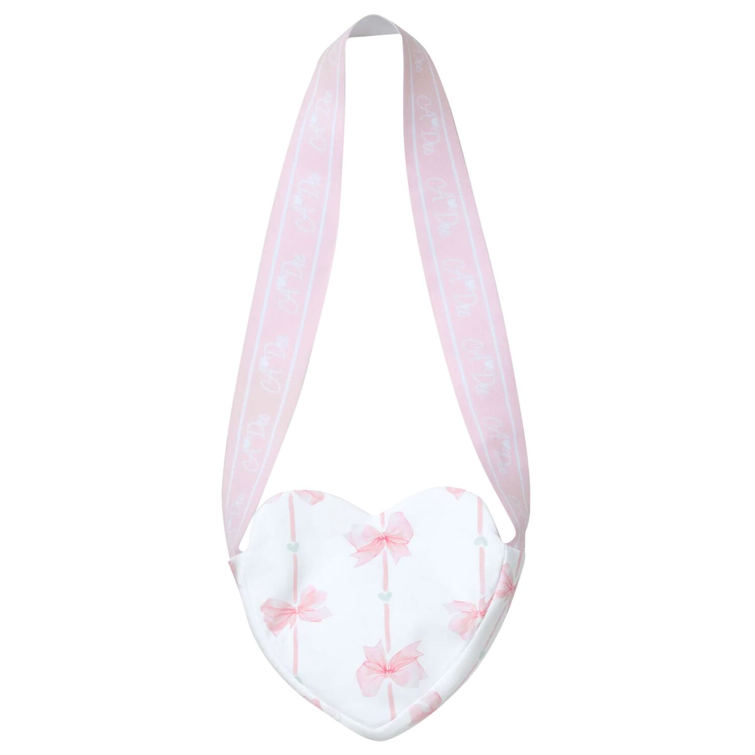 Girls White & Pink Heart Shoulder Bag, 1, hi-res