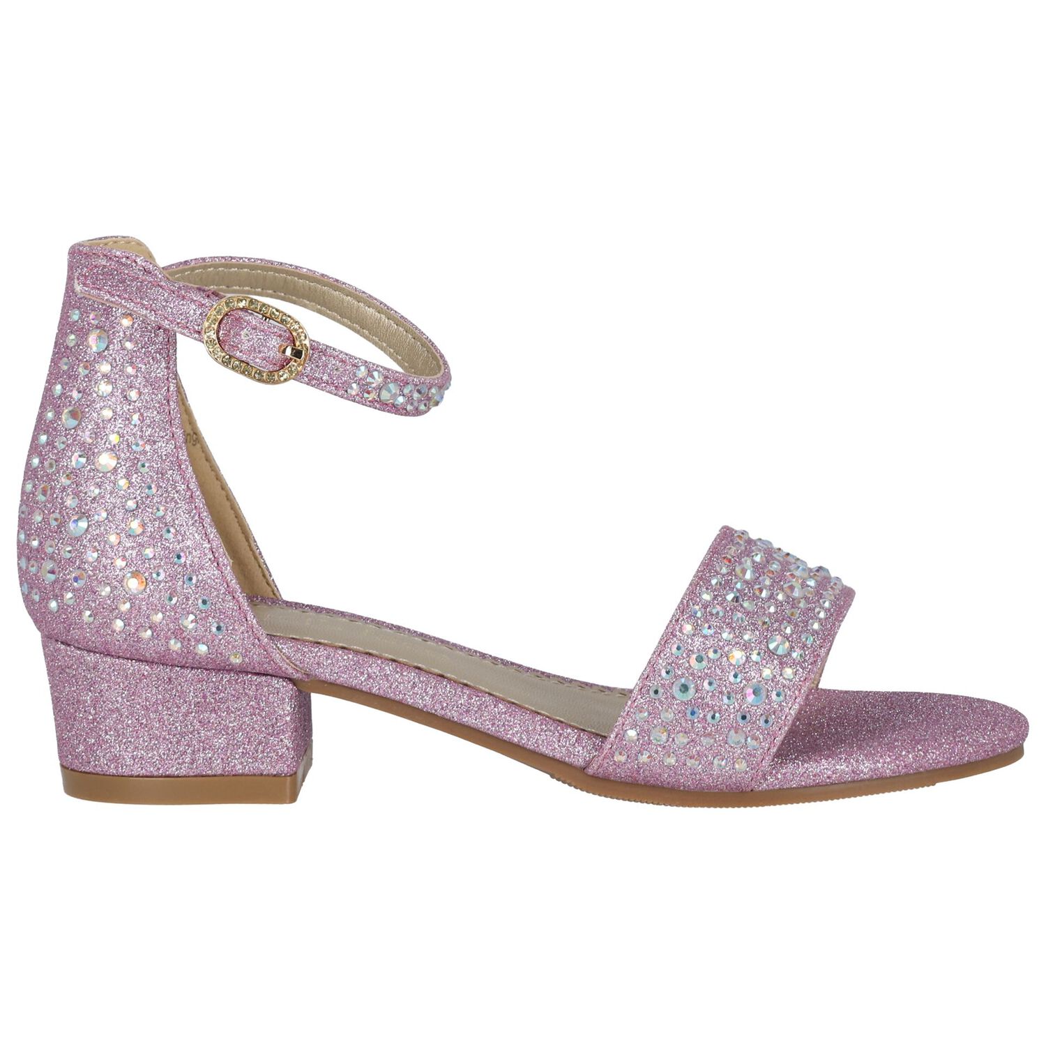 Girls Pink Embellished Sandals, 2, hi-res
