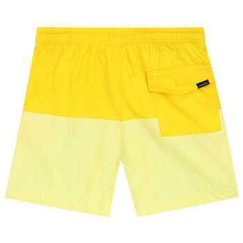 Boys Yellow Logo Swim Shorts