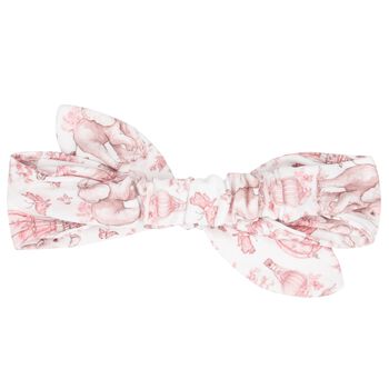 Baby Girls White & Pink Africa Bow Headband