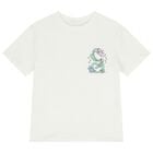 Girls Ivory Flower T-Shirt , 1, hi-res