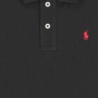 Boys Black Logo Polo Shirt , 1, hi-res