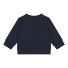 Baby Boys Navy Blue Logo Sweatshirt, 1, hi-res