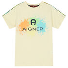 Boys Ivory Logo T-Shirt, 2, hi-res