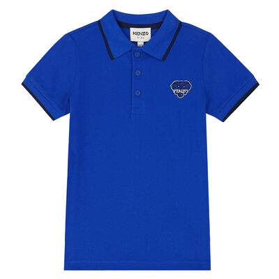 Boys Blue Logo Polo Shirt