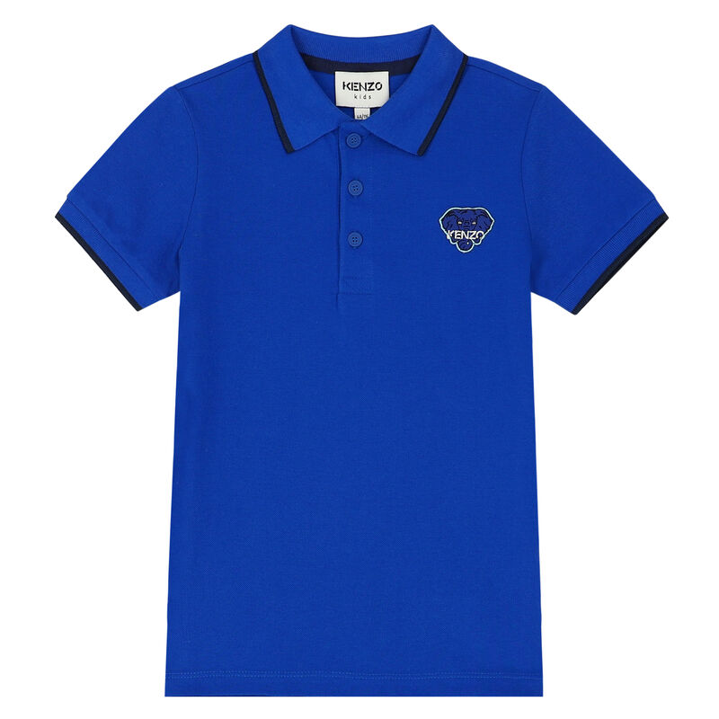 Boys Blue Logo Polo Shirt, 1, hi-res image number null