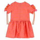 Girls Orange & Pink Printed Dress, 1, hi-res