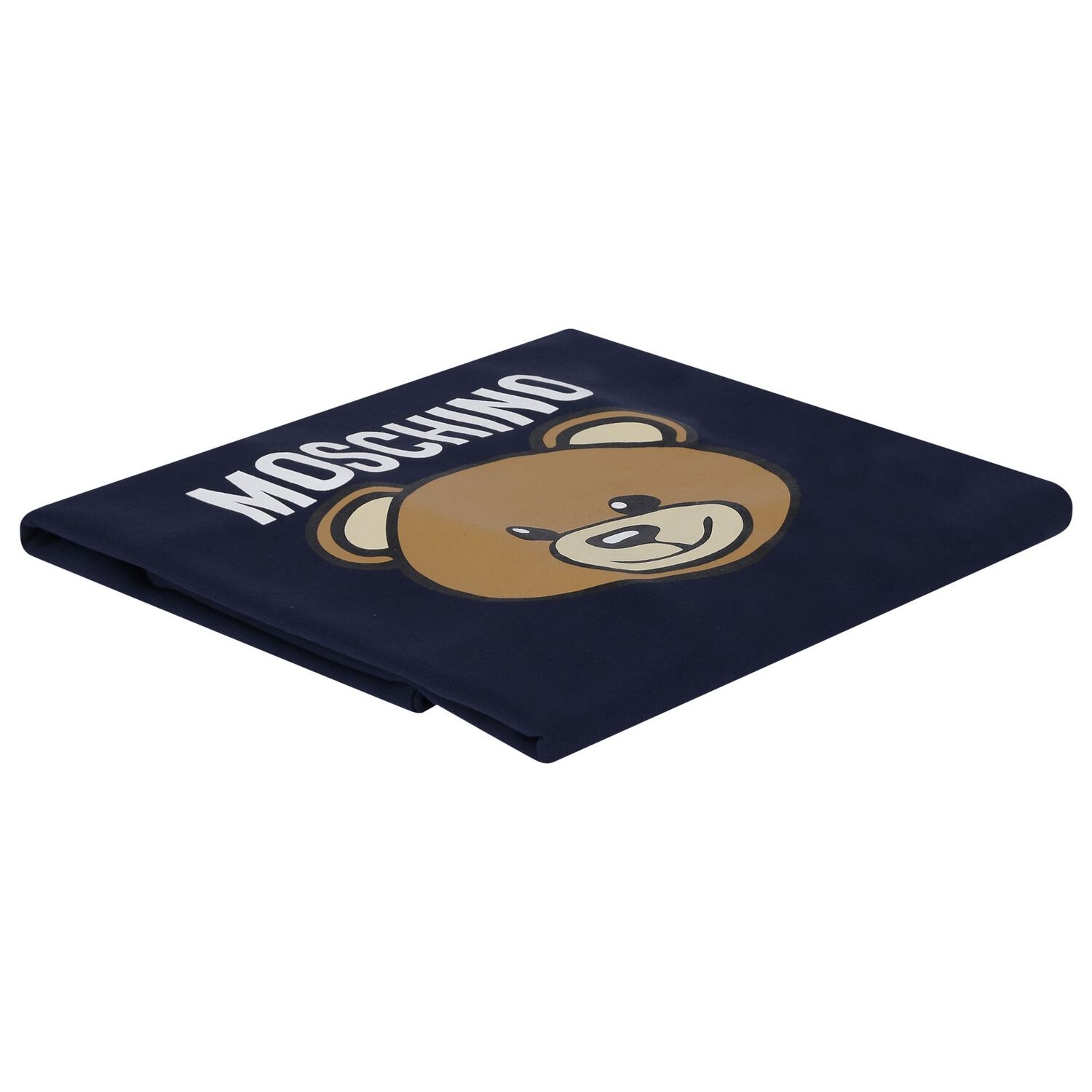 Navy Blue Teddy Bear Logo Baby Blanket, 3, hi-res