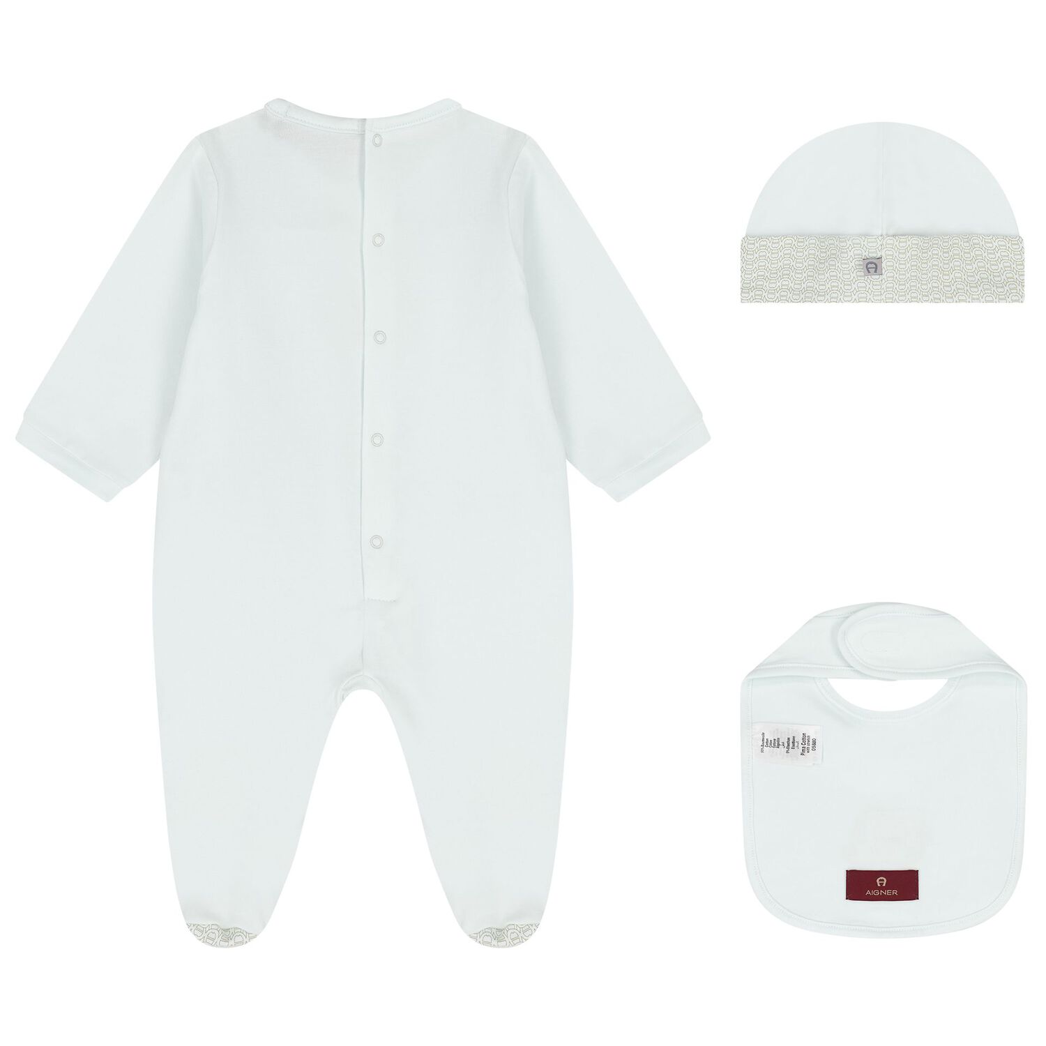 Baby Boys Blue & Gold Logo Babygrow Gift Set , 2, hi-res