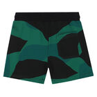 Boys Black & Green Cactus Shorts, 1, hi-res