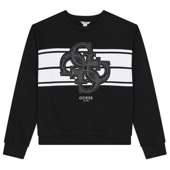 Girls Black Logo Sweatshirt