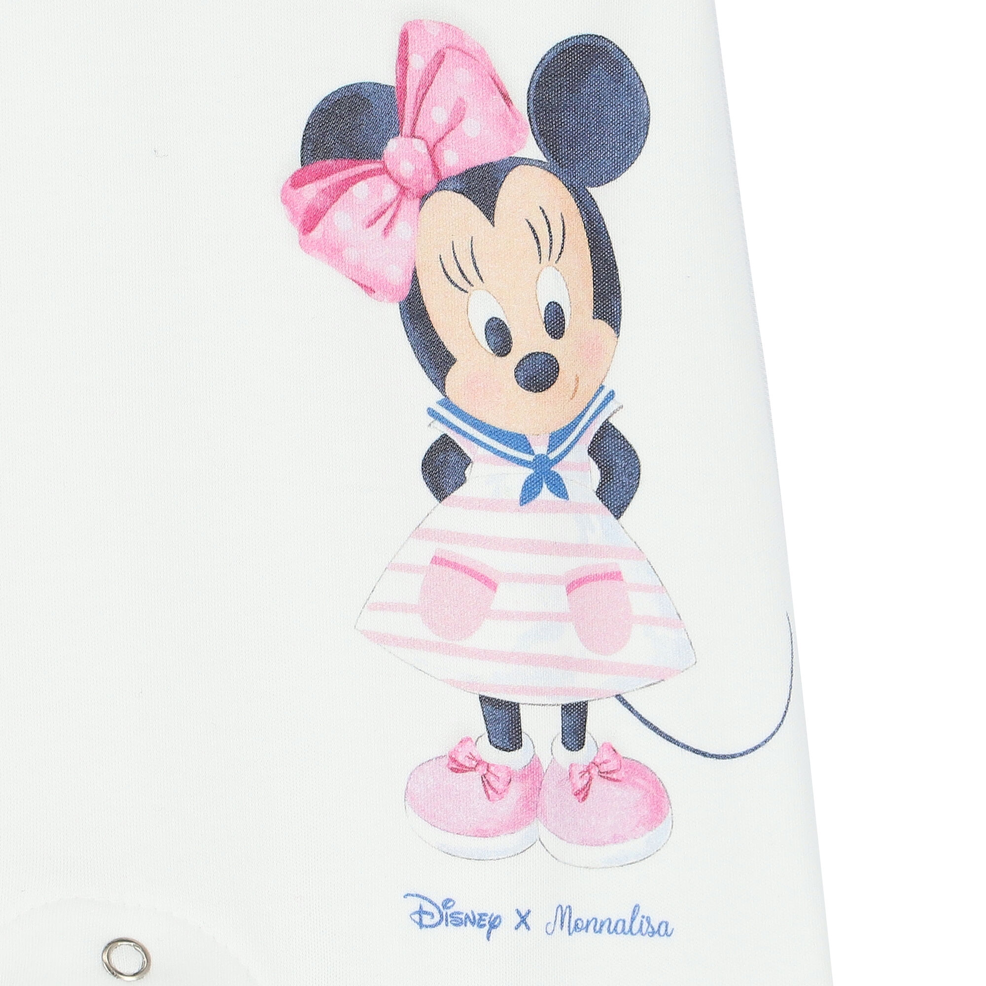 Monnalisa Baby Girls White Minnie Mouse Babygrow Junior Couture UK