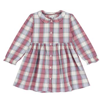 Baby Girls Blue & Pink Check Dress