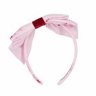 Girls Pink Bow Headband , 1, hi-res