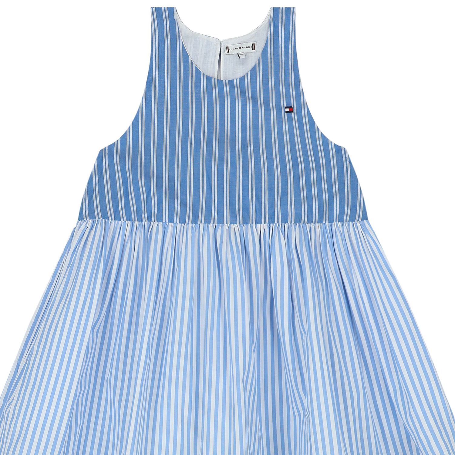 Girls Blue Striped Dress, 1, hi-res image number null