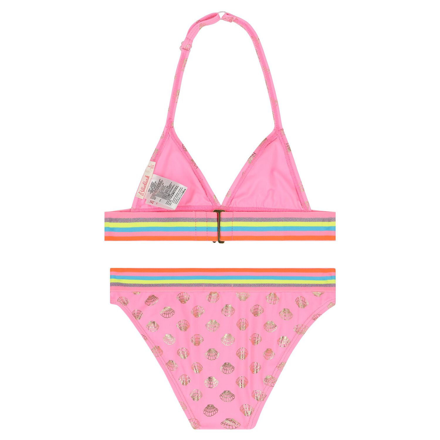 Girls Pink Shell Bikini, 1, hi-res image number null
