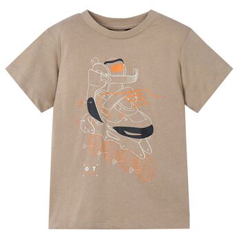 Mayoral Boys Beige Roller Skates T-Shirt, 2 Boys Beige Roller Skates T-Shirt