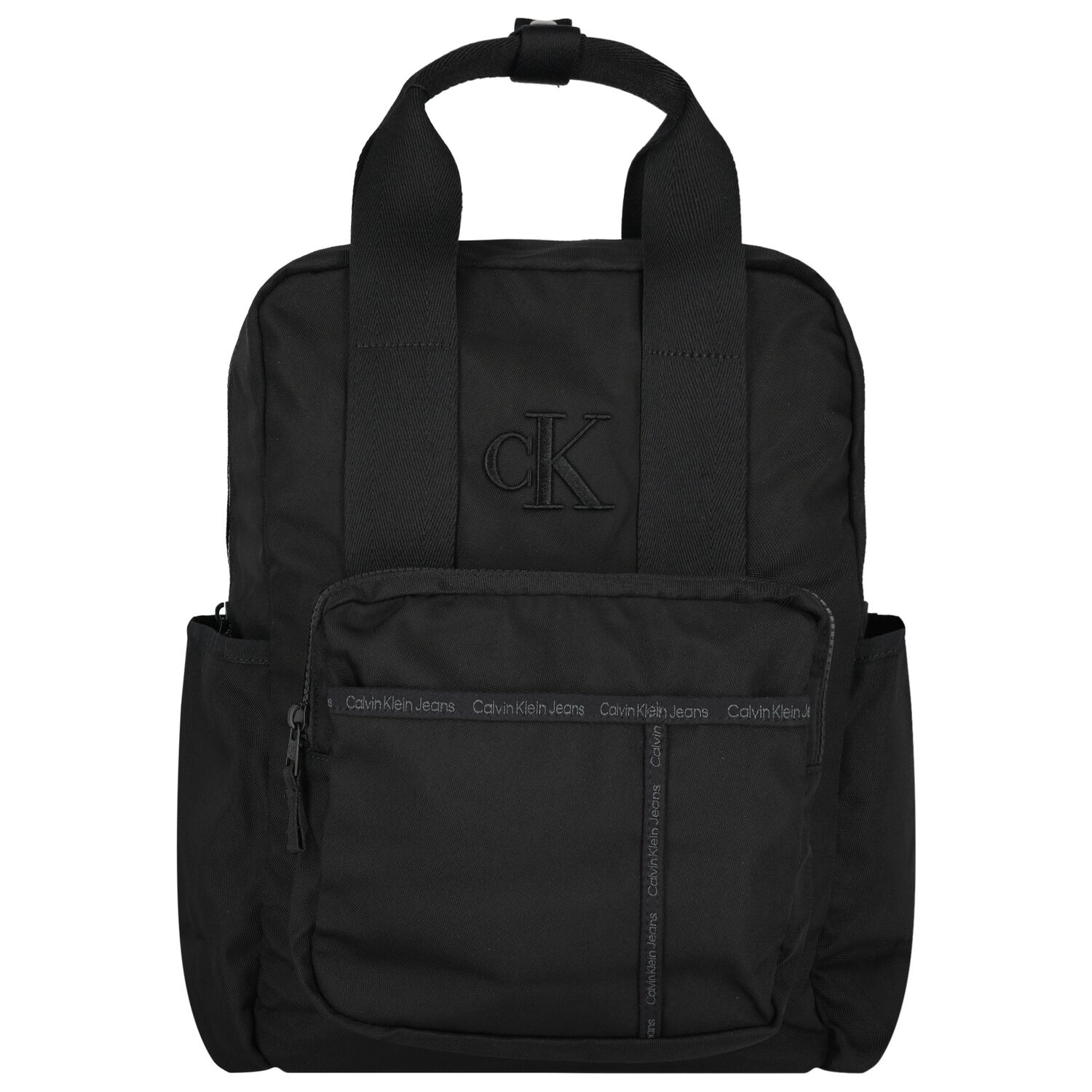 Black Logo Backpack, 1, hi-res