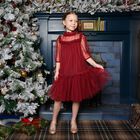 Girls Red Dots Tulle Myrtisa Dress, 1, hi-res