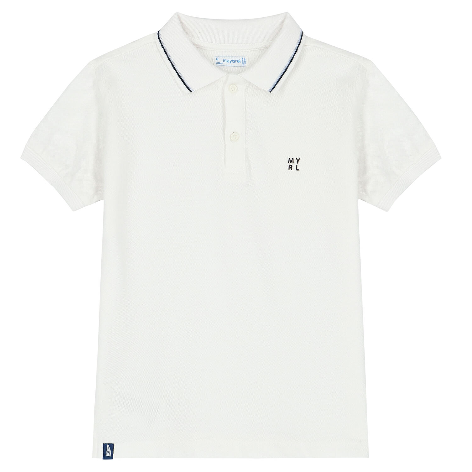 Boys Ivory & Navy Logo Shorts Set, 2, hi-res